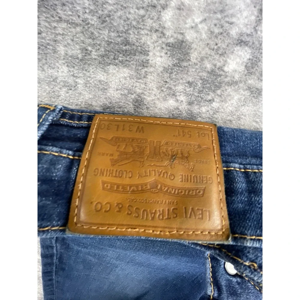 Levi's Mens 31x30 541 Athletic Taper Jeans Dark Wash Blue Denim Pants Rugged